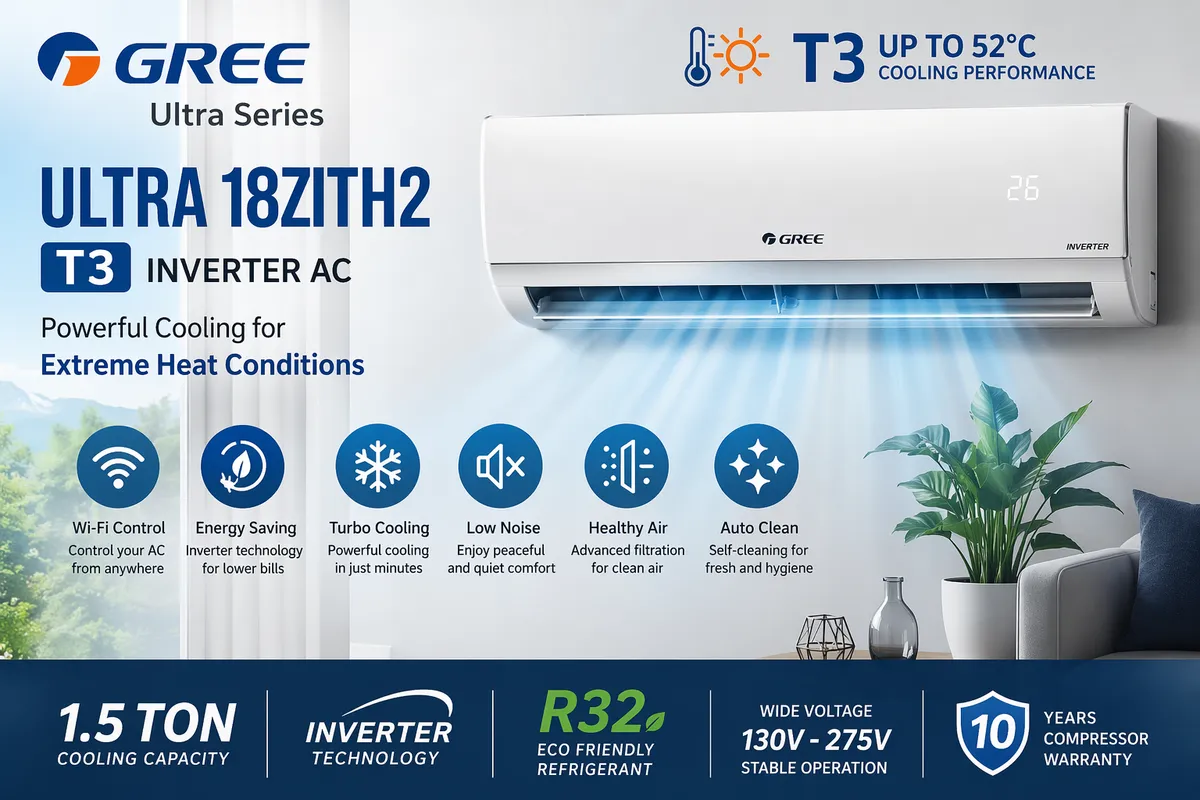 GREE Ultra 18zith2 T3 Inverter Air Conditioner