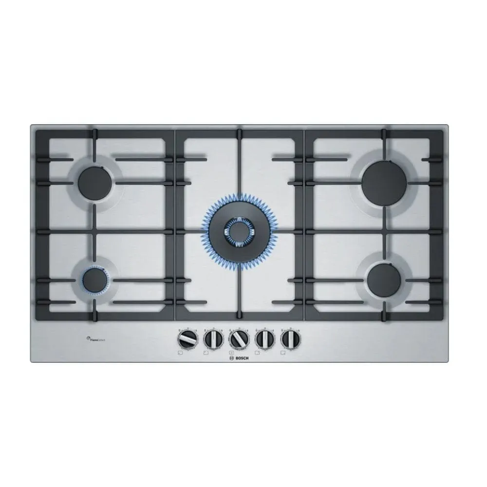 BOSCH Gas Hob 5 Burner 90cm Stainless Steel Model Pcr9a5b90m