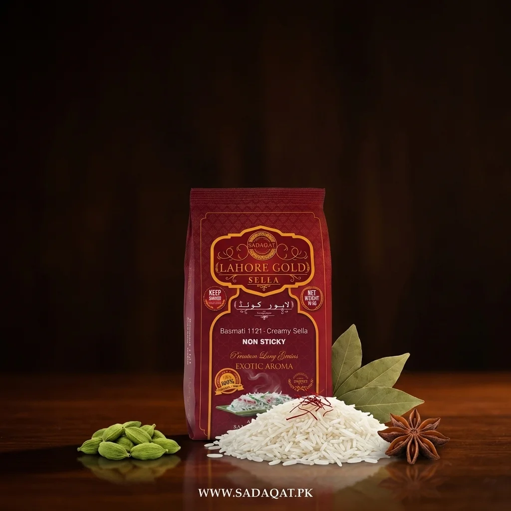 SADAQAT-BASMATI 1121 Creamy Sella Lahore Gold Sella 10kg detail 3