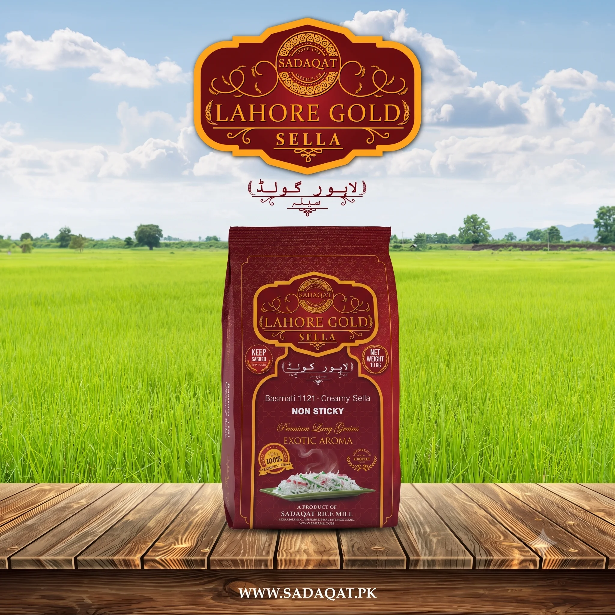 SADAQAT-BASMATI 1121 Creamy Sella Lahore Gold Sella 10kg