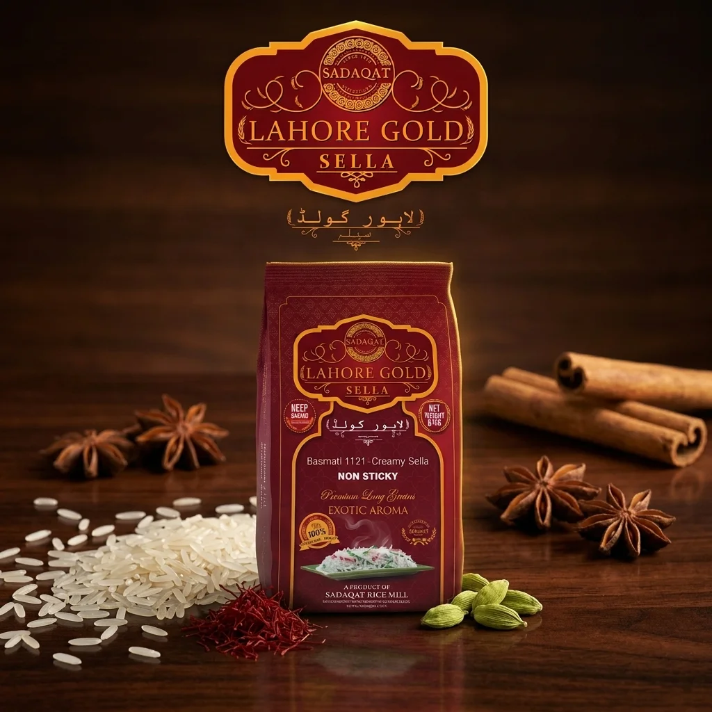 SADAQAT-BASMATI 1121 Creamy Sella Lahore Gold Sella 5kg detail 3