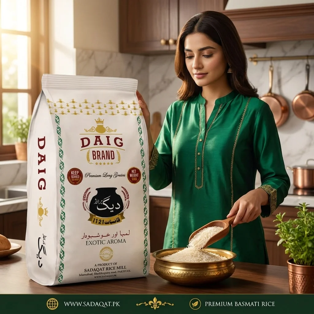 DAIG-BRAND 10KG Premium Long Grain Non Steam 1121 Basmati Rice detail 3