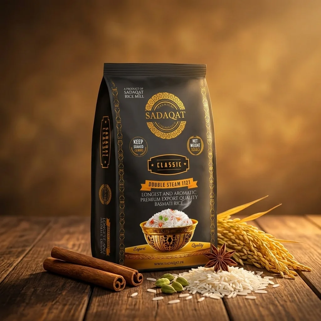 SADAQAT-CLASSIC Export Quality Premium 1121 Pure Basmati Rice 10KG Net Weight detail 3